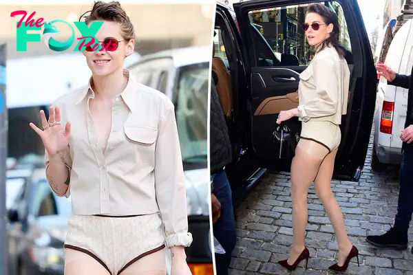 Kristen Stewart pantless outfit
