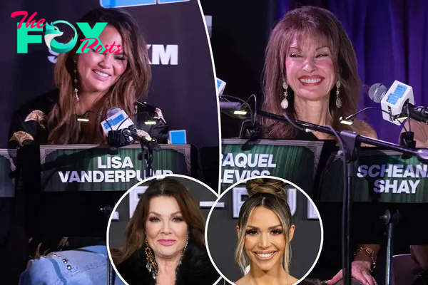 A split photo of Chrissy Teigen reading and Susan Lucci reading and two small photos of Lisa Vanderpump and Scheana Shay