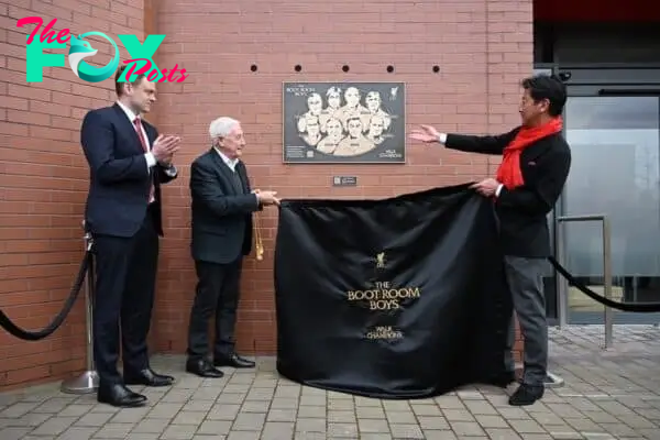 Liverpool FC Boot Room plaque unveiling in partnership with Kodansha, at Anfield, 08/03/24. Photo: Nick Taylor/LFC