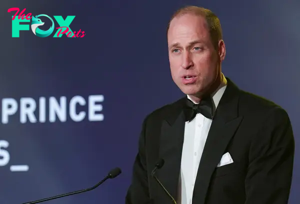 Prince William delivers a speech as he attends the Diana Legacy Awards 