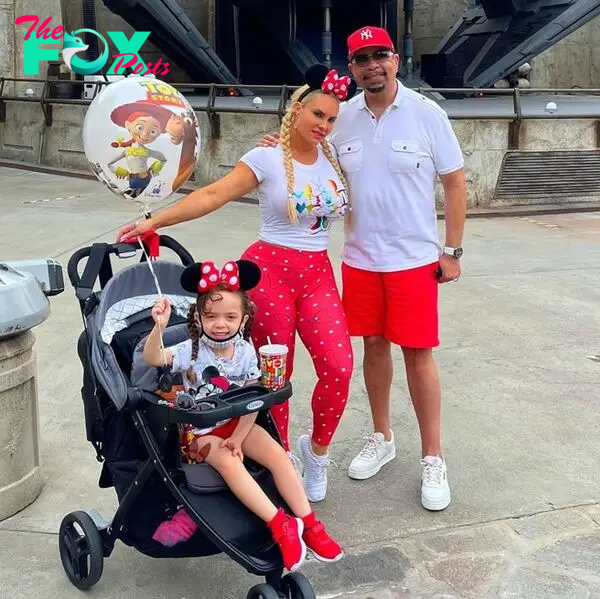 Coco Austin and Ice-T with Chanel in a stroller. 