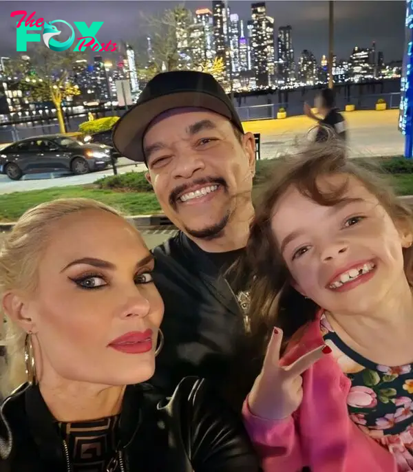 Coco Austin, Ice-T and Chanel in a selfie. 