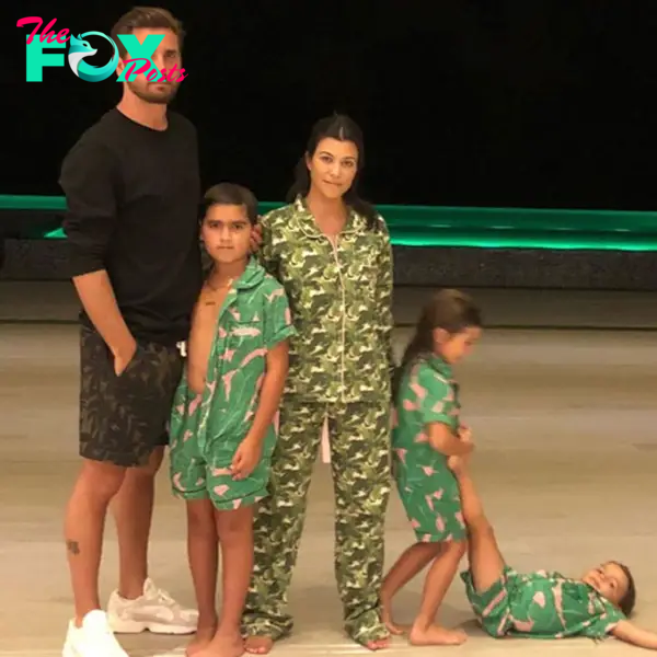 Scott Disick, Kourtney Kardashian and their three kids.