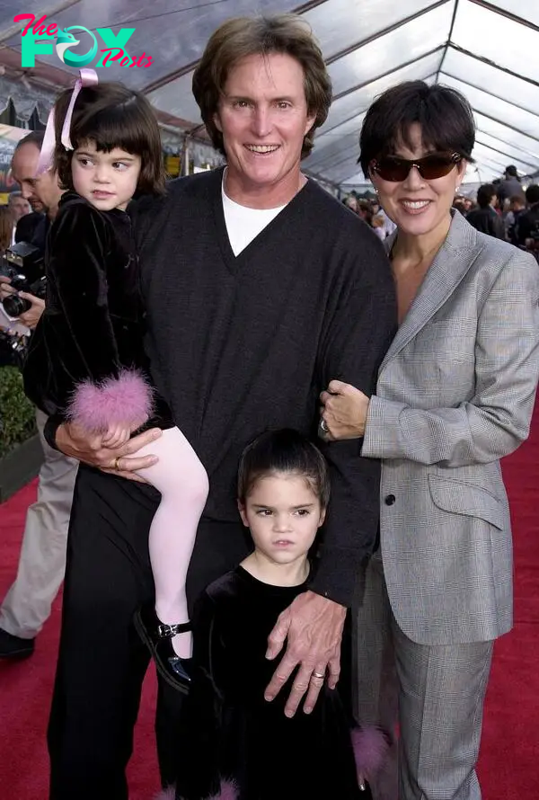 caitlyn jenner, kris jenner and their two young daughters kendall and kylie