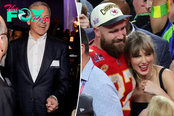 Bob Iger, Travis Kelce and Taylor Swift