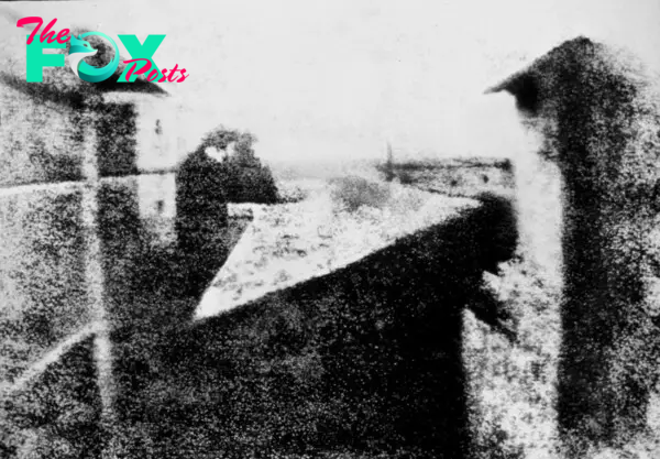 The first photograph in history, the view from a window at Le Gras in 1826 or 1827.