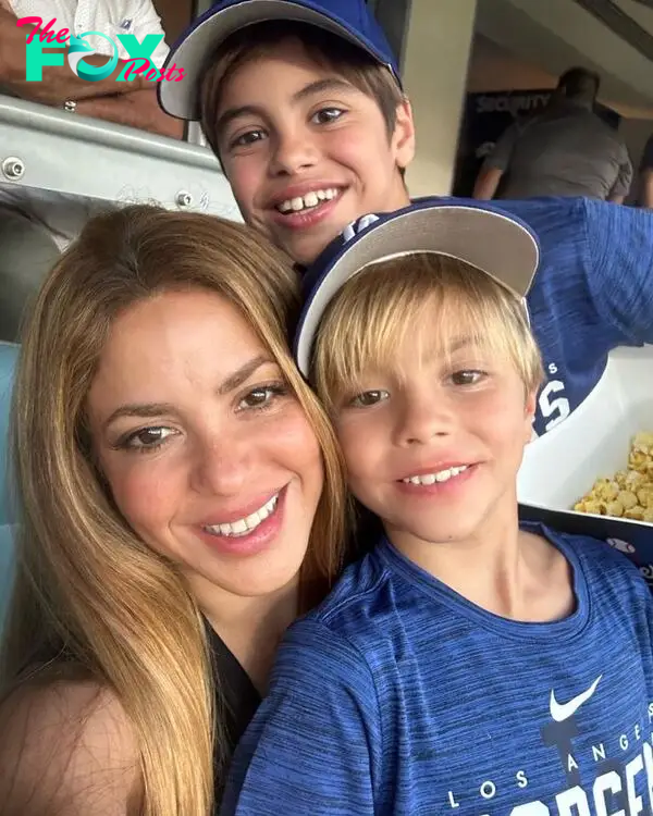 Shakira and sons Milan and Sasha
