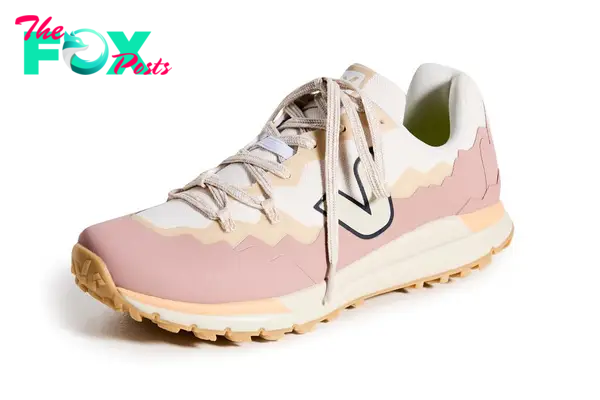 A pink Veja hiking shoe