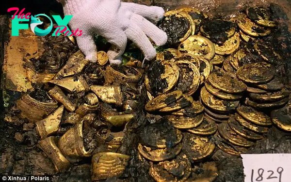 Gold plates and coins among valuable haul unearthed by archaeologists at 2,000-year-old royal tombs in China