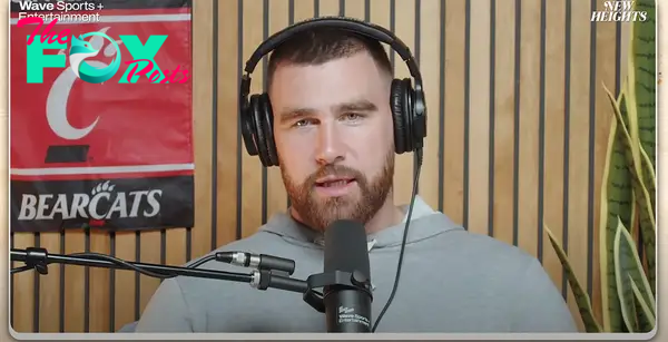 Travis Kelce on his podcast.