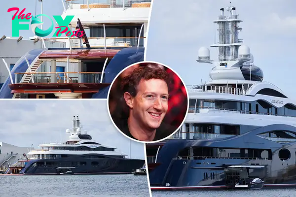 The Launchpad yacht with an inset of Mark Zuckerberg.