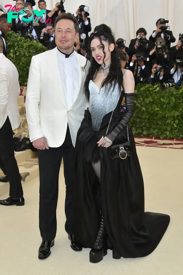 Grimes and Elon Musk at the Met Gala.