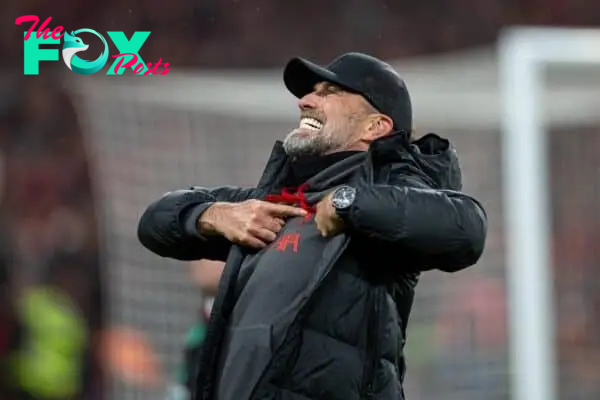 LONDON, ENGLAND - Sunday, February 25, 2024: Liverpool's manager Jürgen Klopp celebrates after the Football League Cup Final match between Chelsea FC and Liverpool FC at Wembley Stadium. Liverpool won 1-0 after extra-time. (Photo by David Rawcliffe/Propaganda)