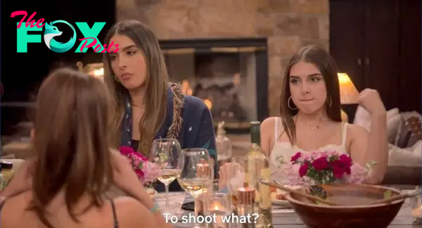 Sophia and Portia Umanksy at the family dinner on "Buying Beverly Hills." 