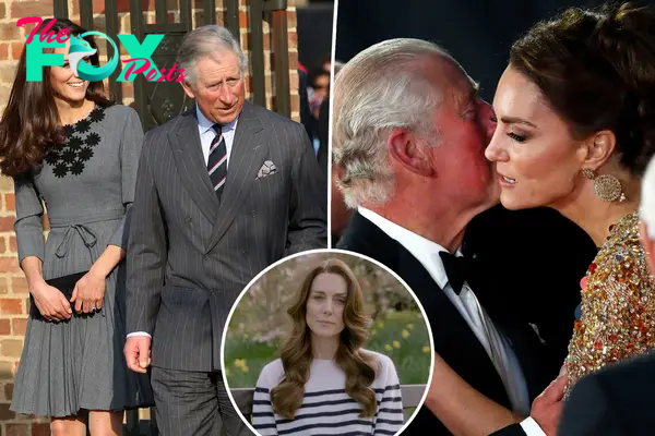 Kate Middleton and King Charles III.