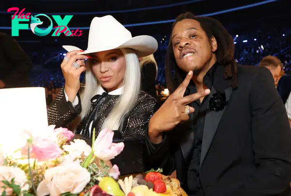 Beyoncé and Jay-Z at the 2024 Grammys.