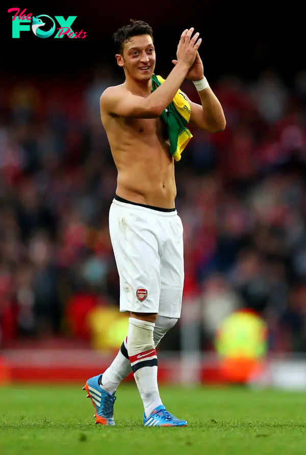 Mesut Ozil had a slender physique throughout his playing career