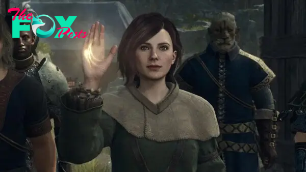 Pawn Raising Glowing Hand While Other Pawns Are Behind Them in Dragon's Dogma 2