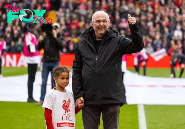 LIVERPOOL, ENGLAND - Saturday, March 23, 2024: Liverpool's manager Sven-Göran Eriksson before the LFC Foundation match between Liverpool FC Legends and Ajax FC Legends at Anfield. (Photo by David Rawcliffe/Propaganda)LIVERPOOL, ENGLAND - Saturday, March 23, 2024: Liverpool's manager Sven-Göran Eriksson before the LFC Foundation match between Liverpool FC Legends and Ajax FC Legends at Anfield. (Photo by David Rawcliffe/Propaganda)