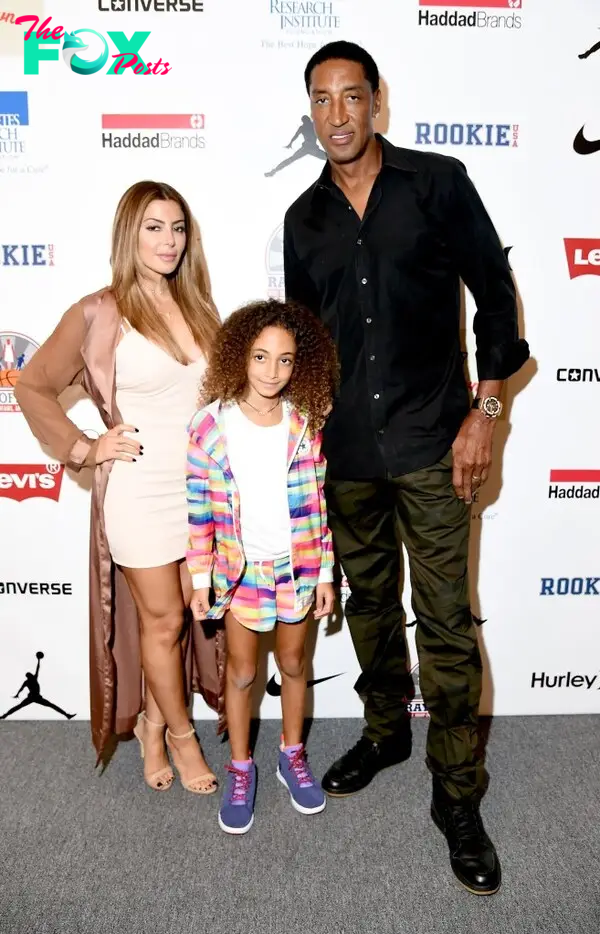 Larsa Pippen and Scottie Pippen with their daughter Sophia. 