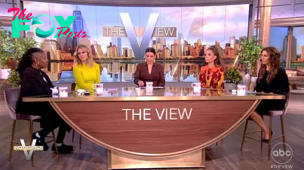 'The View' hosts sit at table during Monday morning episode