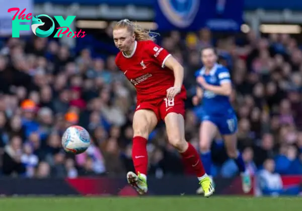 LIVERPOOL, ENGLAND - Sunday, March 24, 2024: Liverpool's Ceri Holland during the FA Women’s Super League game between Everton FC Women and Liverpool FC Women at Goodison Park. (Photo by David Rawcliffe/Propaganda)