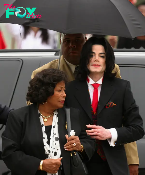 Michael Jackson and his mom, Katherine Jackson.