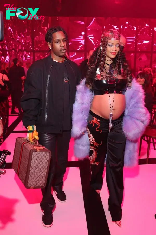 A$AP Rocky and pregnant Rihanna