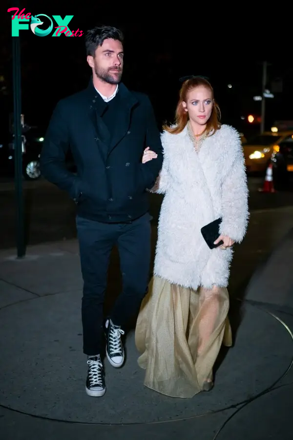 Brittany Snow and Tyler Stanaland walking