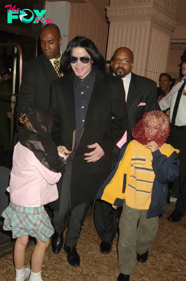 Michael Jackson with his two oldest kids, Prince and Paris.