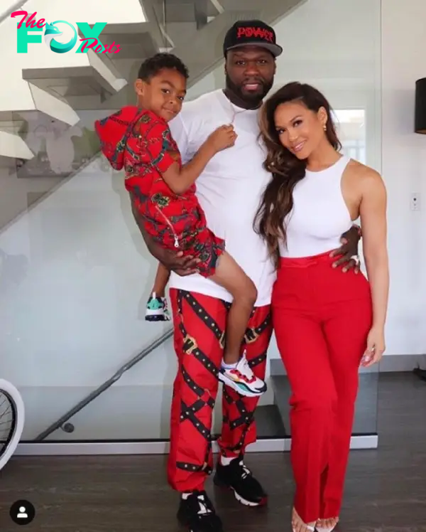 Daphne Joy, 50 Cent and their son.