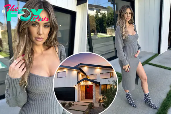 Lala Kent split image with her house.