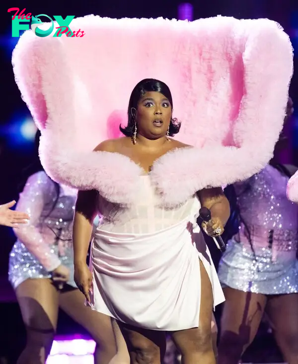 Lizzo performing 