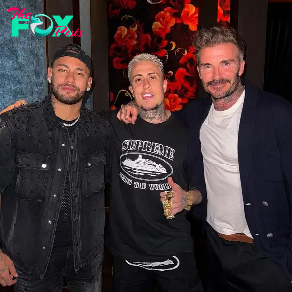Neymar, MC Daniel e David Beckham — Foto: Reprodução/Instagram