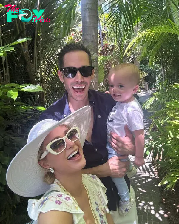 Paris Hilton and Carter Reum with Phoenix in St. Barts. 