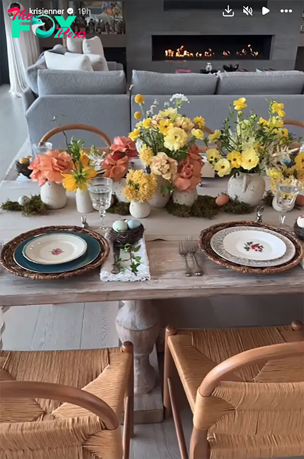Kris Jenner's Easter table
