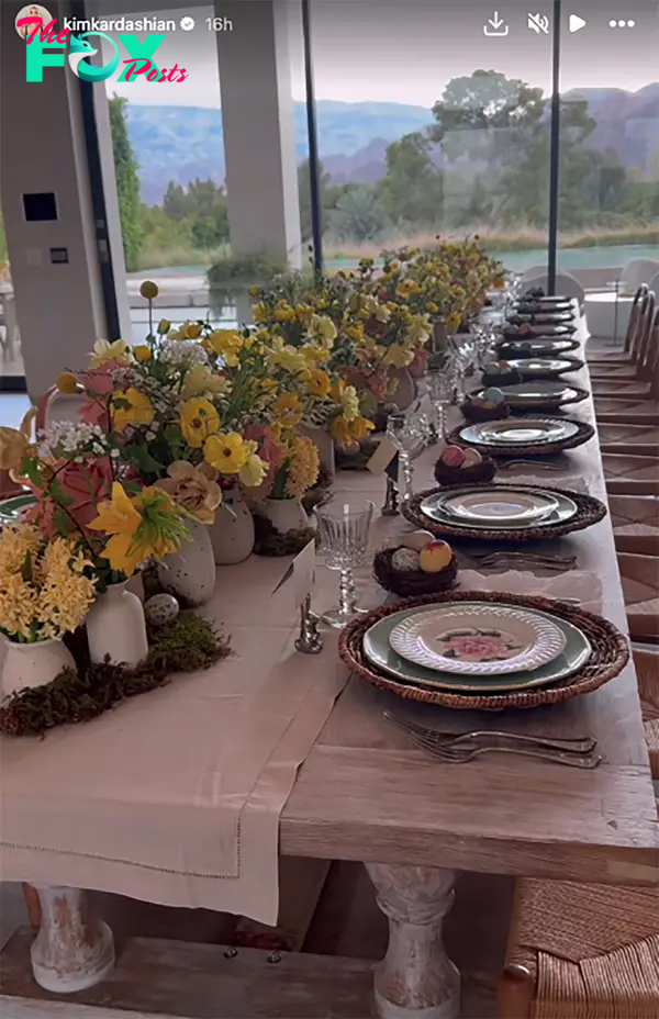 Kris Jenner's Easter table