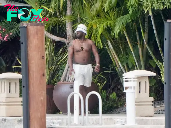 Sean "Diddy" Combs outside his Miami home.