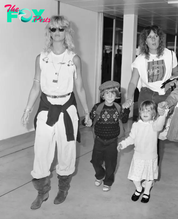 Goldie Hawn with son Oliver and daughter Kate