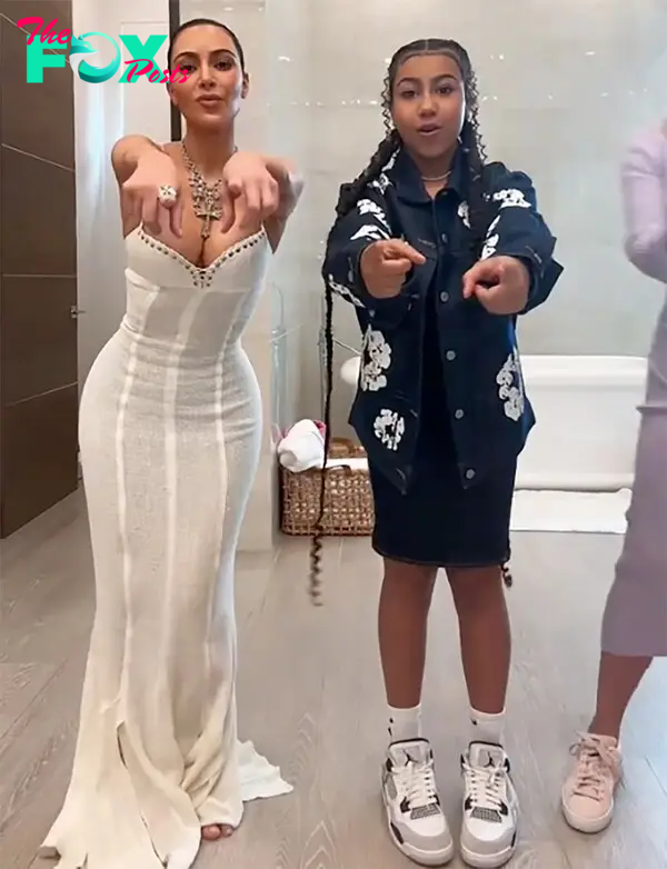 Kim Kardashian and North West TikTok on Easter 2024