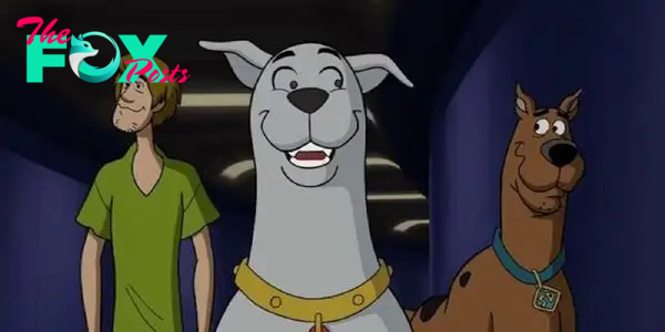 Scooby Doo and Krypto Too scene from Warner Bros DC movie
