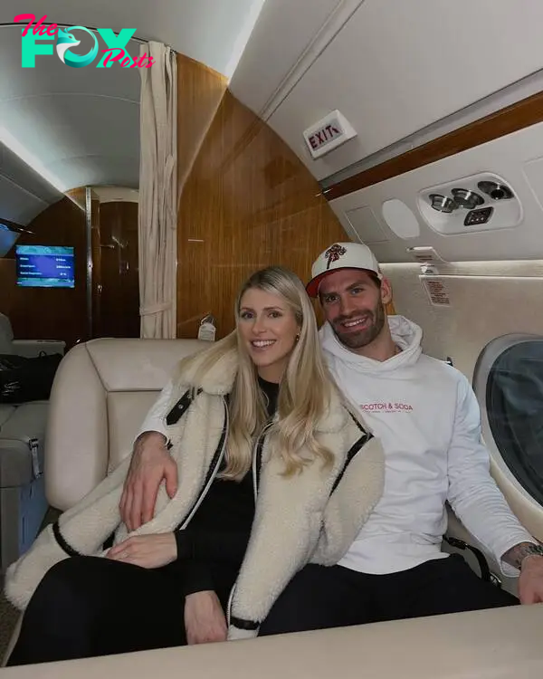 boone and maggie jenner on a private jet