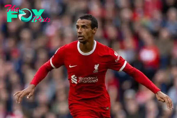 LIVERPOOL, ENGLAND - Sunday, September 24, 2023: Liverpool's Joël Matip during the FA Premier League match between Liverpool FC and West Ham United FC at Anfield. (Pic by David Rawcliffe/Propaganda)