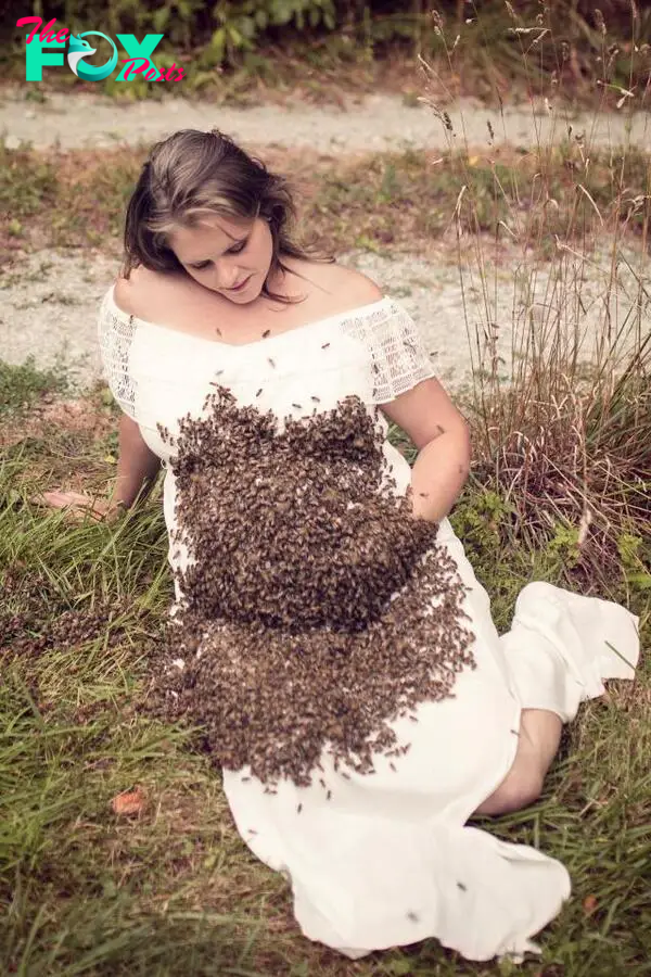  Emily has been stung more than 350 times this year so far and was given her hive by her father
