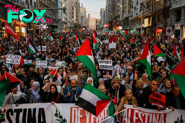 Palestinian Solidarity Protest In Madrid