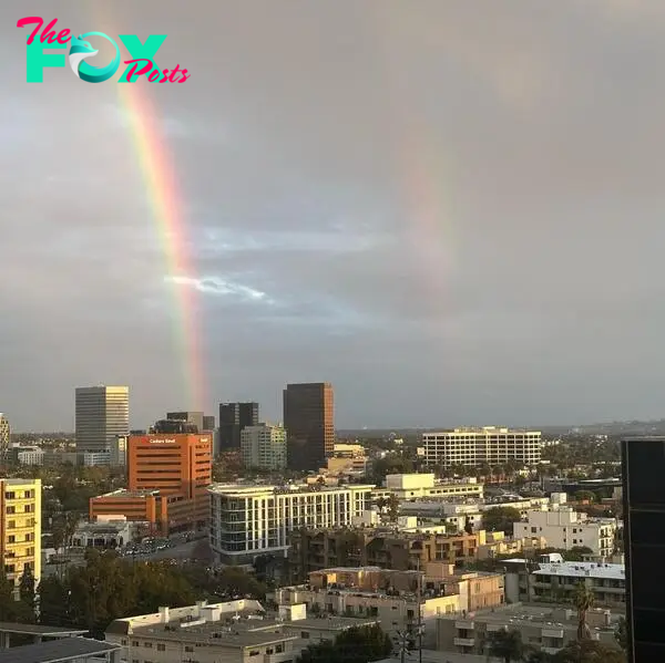 A double rainbow. 
