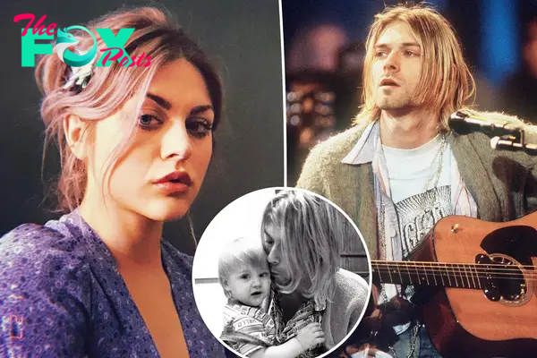 Frances Bean Cobain and Kurt Cobain