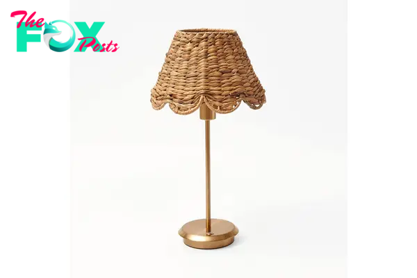 A table light with a lampshade on it 