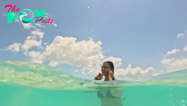 Kourtney Kardashian in the ocean