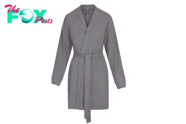 A gray Skims robe